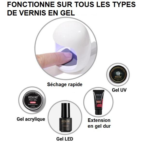 Mini Lampe UV à Ongles Beauté Produit Blanc 